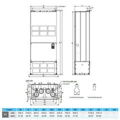 Variador de Frecuencia Delta 525HP 380-480V Trifásico VFD4000CP43C-21 | Serie C2000+