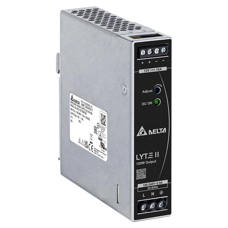 Fuente 12V/120W carcasa aluminio. Delta DRL-12V120W1EN