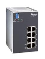 Delta Wide Temp Unmanaged Ethernet Switch w/built-in alarm I/O, 8 Ethernet Ports, & 1 Single Mode Fiber Port DVS-008W01-SC01