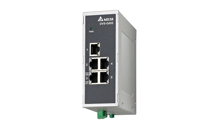 Delta Industrial Temp Unmanaged GbE Ethernet Switch, 5 ports DVS-G005I00A