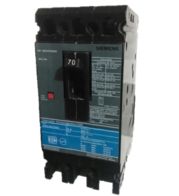 Interruptor termomagnético SENTRON marco ED, 70A, 3 polos, 600V