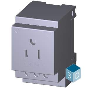 Base de enchufe modular SENTRON 5TE6804 para riel DIN, 2P+T, 15 A / 125 V AC