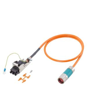 Cable de potencia preconfeccionado, tipo 6FX5002-5DS01, para motores 1FT/1FK/1PH, 4x1.5+(2x1.5) C