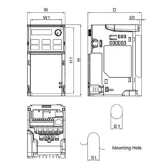 Variador de Frecuencia Delta 0.5HP 200-240V Monofásicas VFD2A8MS21ANSAA
