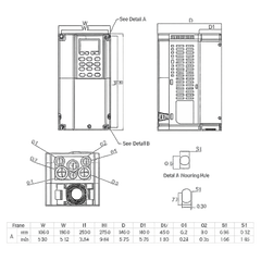Delta VFD 1HP 200-240V Three-Phase VFD007C23A-21 | C2000+ Series