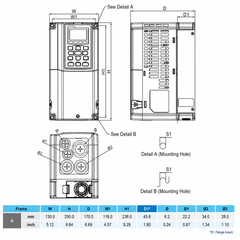 Delta VFD 1HP 380-480V Three-Phase VFD007C43A-21 | C2000+ Series