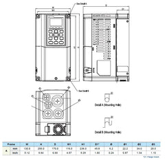 Delta 3HP 380-480V Three-Phase VFD022C43A-21 Variable Frequency Drive | C2000+ Series