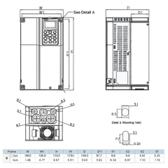 Delta 10HP 200-240V Three-Phase VFD075C23A Frequency Inverter | C2000 Series