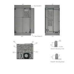 Delta 15HP 200-240V Three-Phase VFD110C23A Variable Frequency Drive | C2000 Series