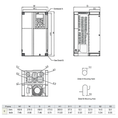 Variador de Frecuencia Delta 15HP 380-480V Trifásico VFD110C4EA-21 | Serie C2000+