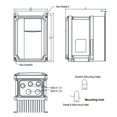 Delta VFD 3HP 200-240V Single-Phase VFD11AMS21MFSAA