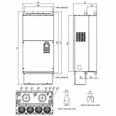Variador de Frecuencia Delta 175HP 380-480V Trifásico VFD1320C43A | Serie C2000