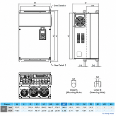 Variador de Frecuencia Delta 150HP 380-480V Trifásico VFD1100CP43A-21 | Serie C2000+