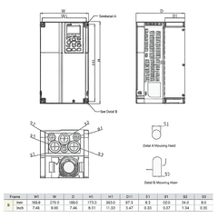 Variador de Frecuencia Delta 20HP 380-480V Trifásico VFD150C43A-21 | Serie C2000+