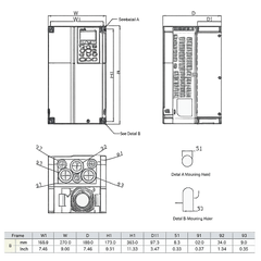 Variador de Frecuencia Delta 20HP 380-480V Trifásico VFD150C43A | Serie C2000