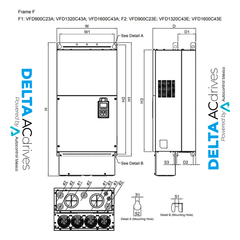 Variador de Frecuencia Delta 175HP 480V Trifásico VFD1320C43A | Serie C2000 Alta Precisión