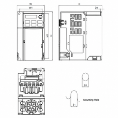 Variador de Frecuencia Delta 10HP 380-480V Trifásico VFD17AMS43ANSAA