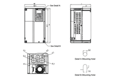 Variador de Frecuencia Delta 25HP 380-480V Trifásico VFD185CP43B-21 | Serie C2000+
