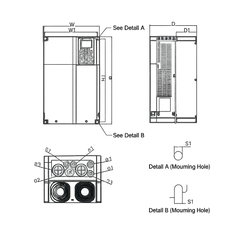 Variador de Frecuencia Delta 30HP 380-480V Trifásico VFD220C43A | Serie C2000