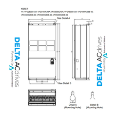 Variador de Frecuencia Delta 375HP 480V Trifásico VFD2800C43A | Serie C2000 Alta Precisión