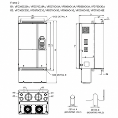 Delta 50HP 200-240V Three-Phase VFD370C23A Frequency Inverter | C2000 Series
