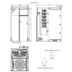 Variador de Frecuencia Delta 30HP 380-480V Trifásico VFD45AMS43ANSAA