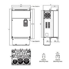 Delta 75HP 200-240V Three-Phase VFD550CP23A-21 Variable Frequency Drive | C2000+ Series