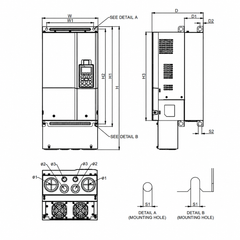 Variador de Frecuencia Delta 75HP 380-480V Trifásico VFD550CP43S-21 | Serie C2000+