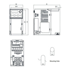 Delta Variable Frequency Drive 2HP 200-240V Three-Phase VFD7A5MS23ANSAA