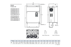 Variador de Frecuencia Delta 125HP 380-480V Trifásico VFD900C43A | Serie C2000