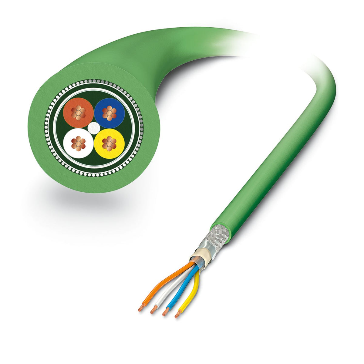 VS-OE-OE-93B-100,0 Cable de datos, PROFINET cat5 (100 mbit/s), 4-polos, apantallado, extremo de...