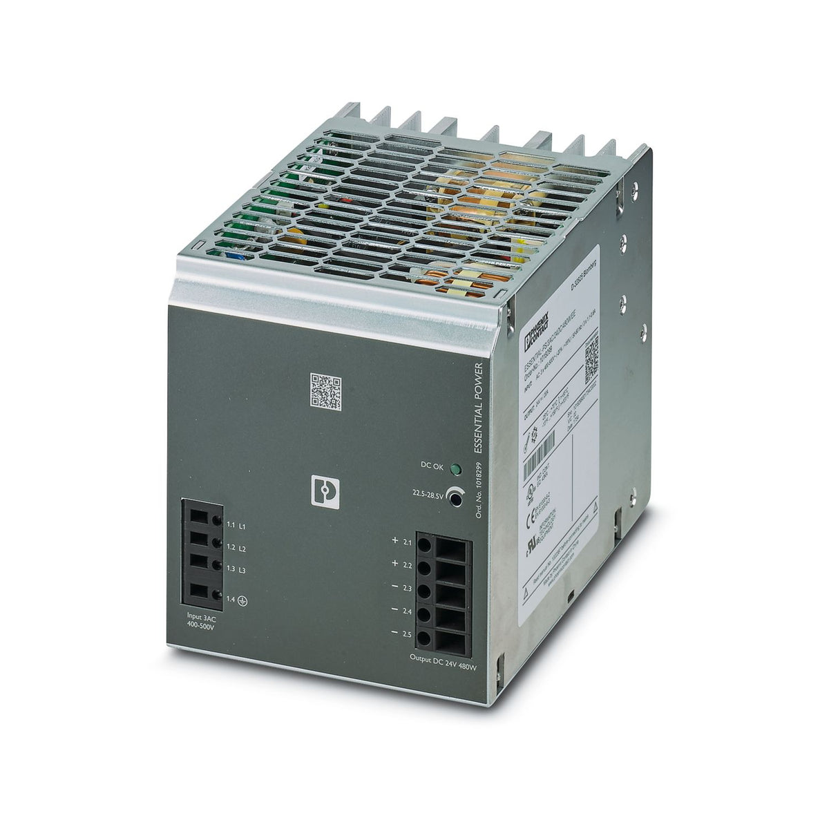ESSENTIAL-PS/3AC/24DC/480W/EE - Fuente de alimentación, entrada: trifásica, salida: 24 V...