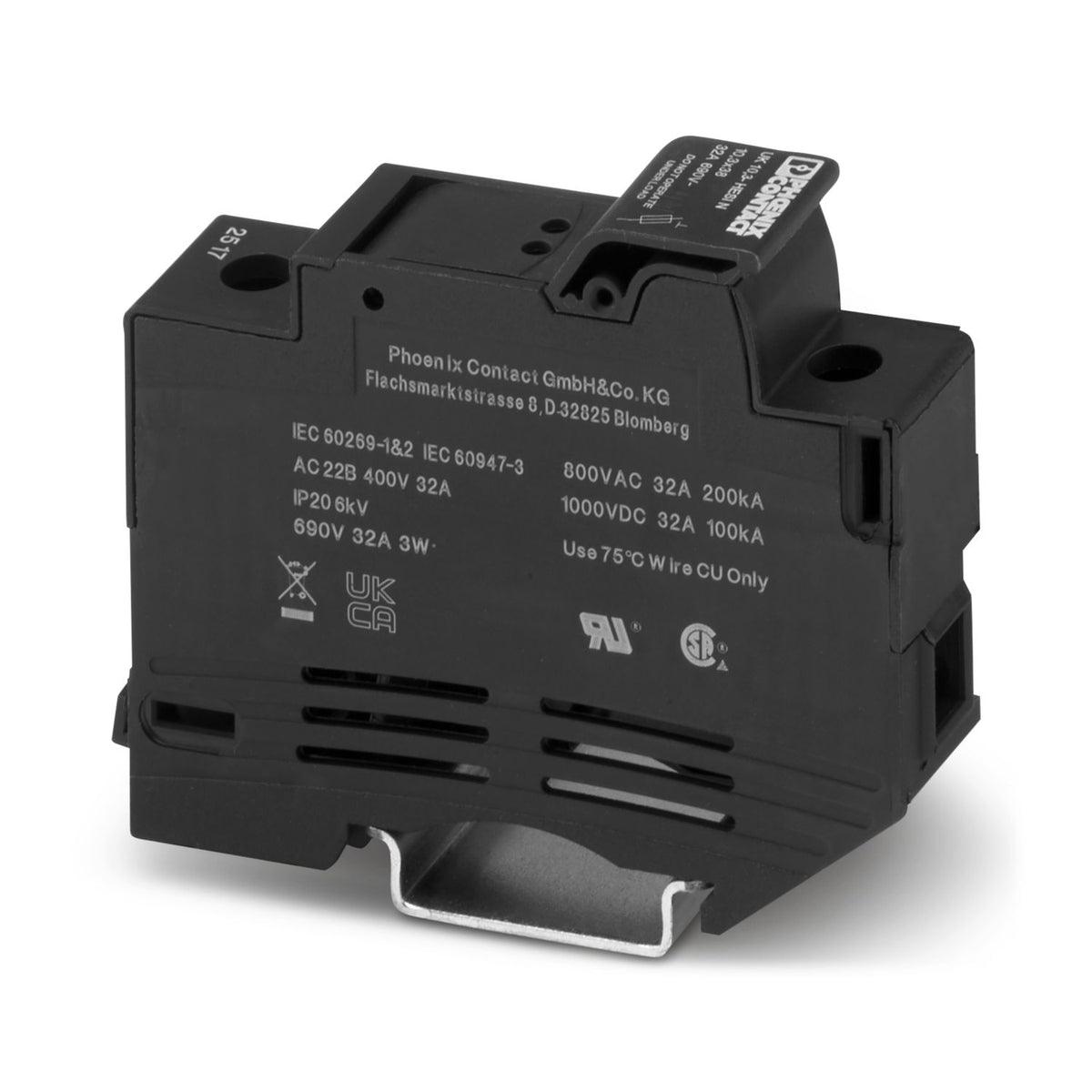 UK 10,3-HESI N - Borne de carril para fusible