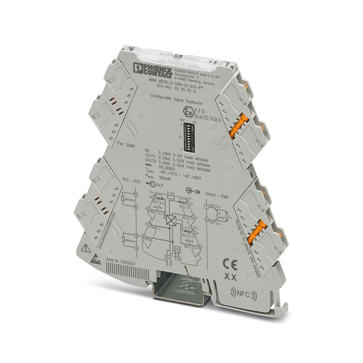 MINI MCR-2-UNI-UI-2UI-PT - Acondicionador de señal de entrada