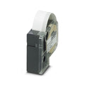MM-EMLC (EX18)R C1 WH/BK -ETIQUETA DE Tejido, rollo, blanco/negro, sin rotular