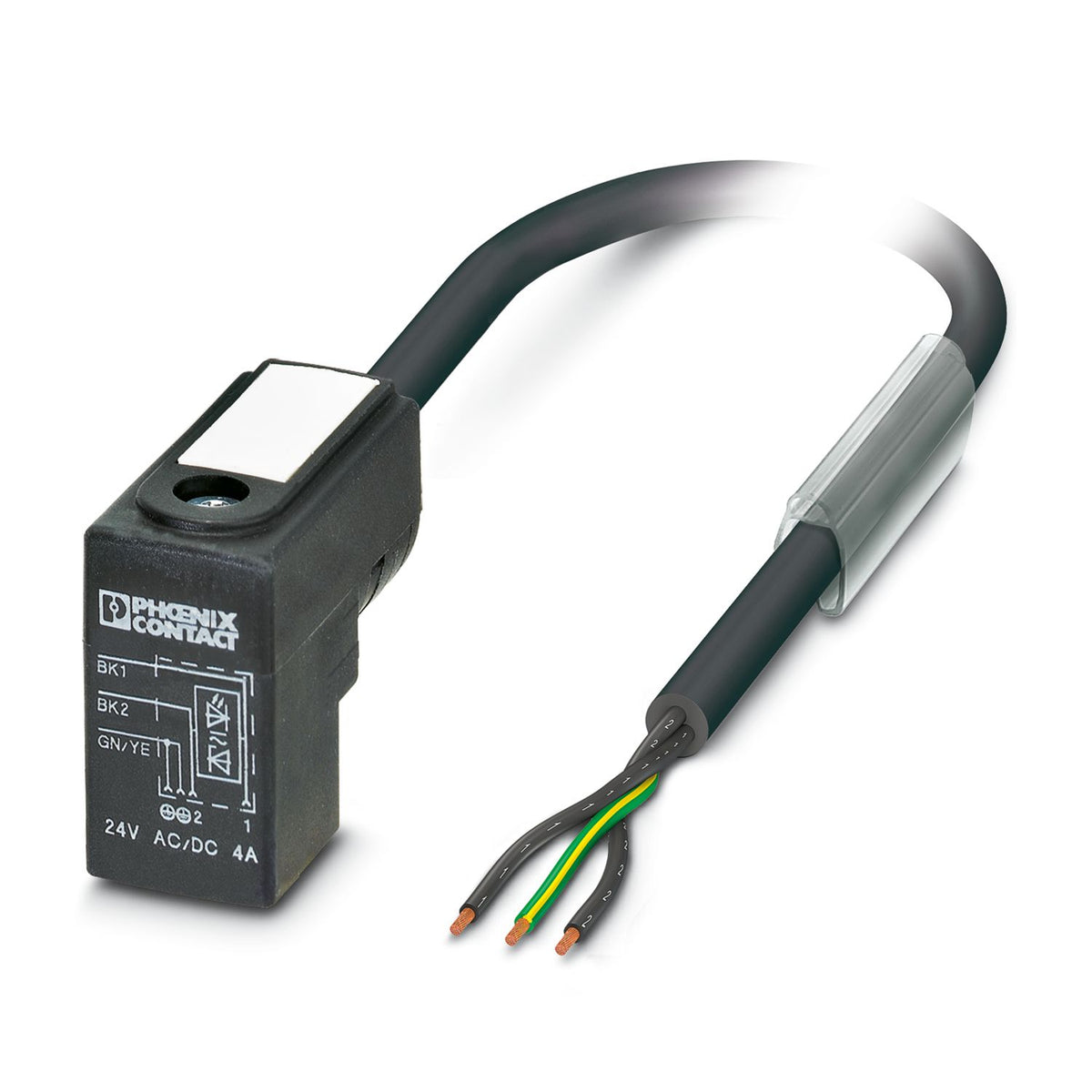 SAC-3P- 5,0-PUR/C-1L-Z Cable para sensores/actuadores, 3-polos, negro grisáceo, extremo de cable...
