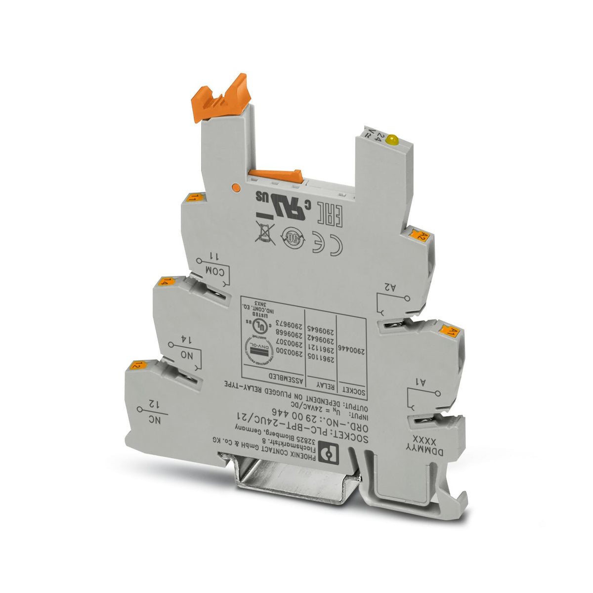 PLC-BPT- 24UC/21 Base PLC push-in borne de base PLC de 6,2 mm con conexión push-in, sin...