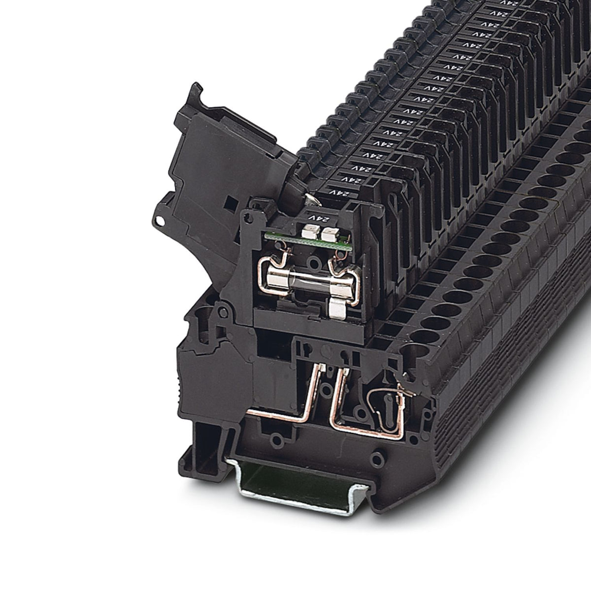 ST 4-HESILED 24 (5X20) - Bornera modular con portafusible