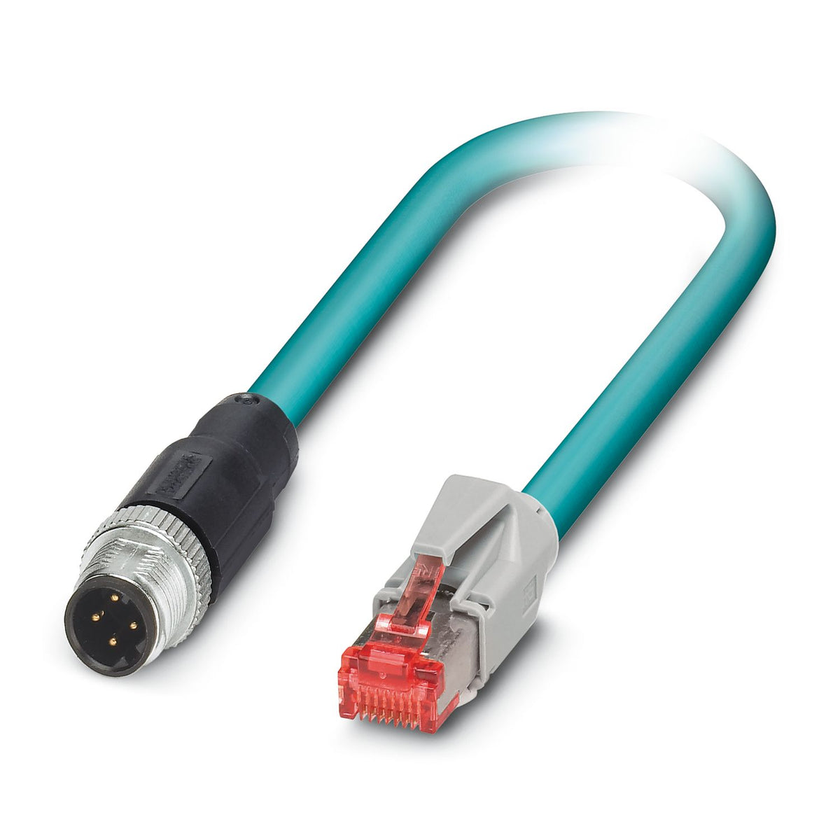 VS-M12MSD-RJ45X-931/10,0 - 1561975 Cable ethernet confeccionado, 2 pares, AWG 26 flexible (7...