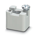 AB/SS - Caballete de material aislante con tornillo de sujeción, para barras colectoras de 3 x 10 mm o 6 x 6 mm, color: gris
