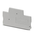 D-PTTB 2,5 - Tapa final- longitud: 68 mm, anchura: 2,2 mm, altura: 39,6 mm, color: gris