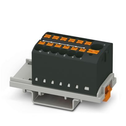 PTFIX 6/12X2,5-NS35 BK - Bloque para distribucion